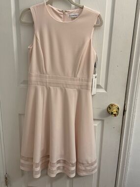 Calvin Klein women Blush Pink Fit-and-Flare Dress